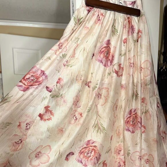 H&M Floral A-Line Skirt - Pink and Cream - Picture 5 of 10